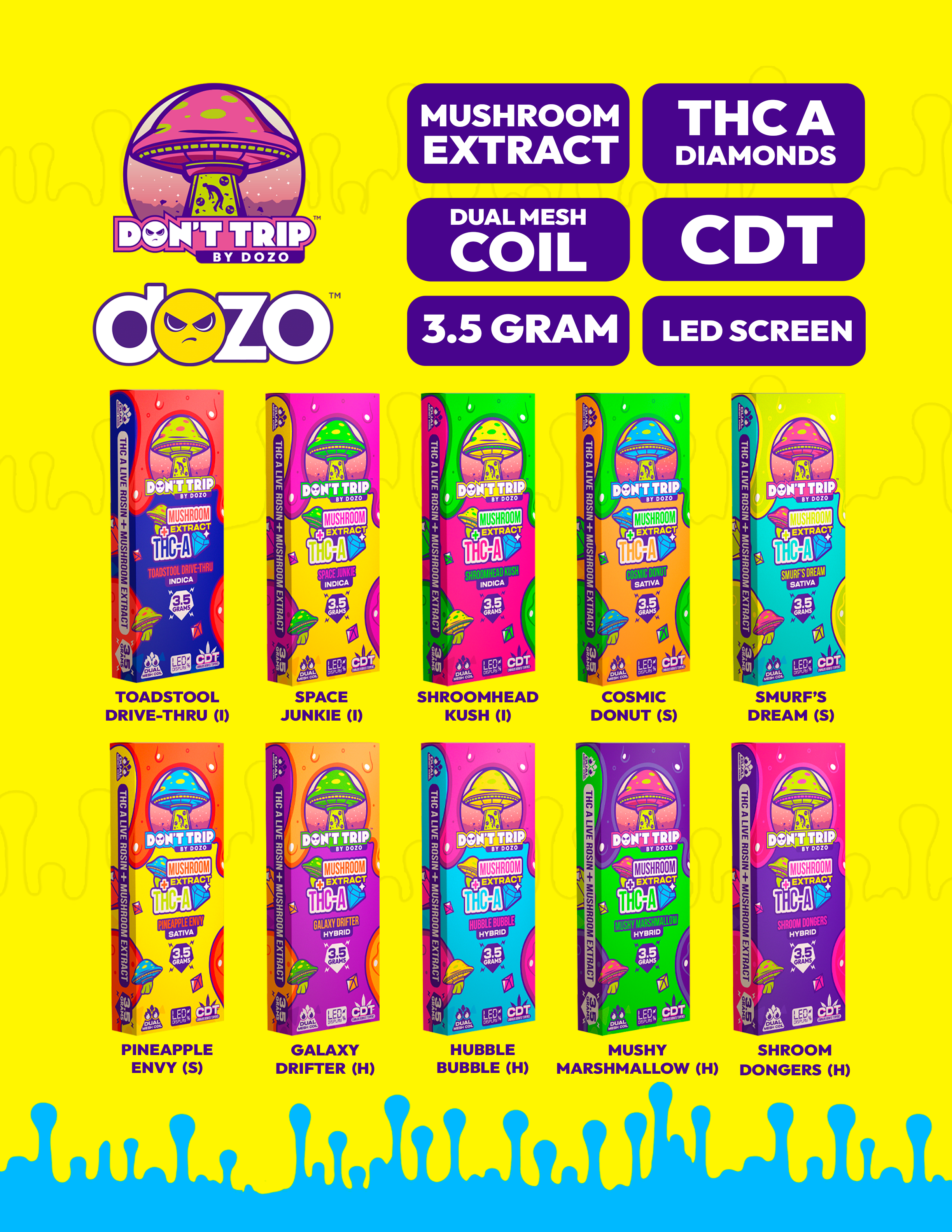 Dozo Mushroom Extract + THC-A Disposable 3.5g | DOZO USA