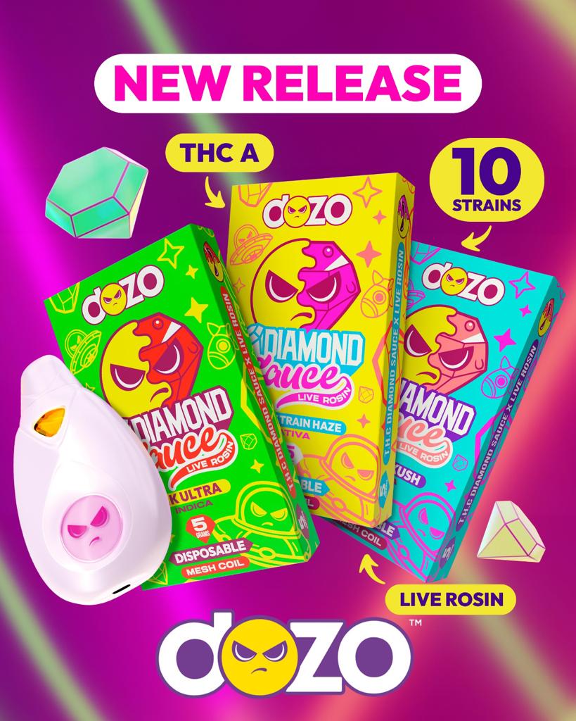 DOZO 5G DIAMOND SAUCE LIVE ROSIN THCA DISPOSABLE